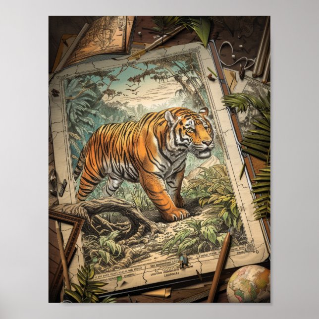 Abstrakt Djurdocka Färgning av Bok Cover Poster (Framsidan)