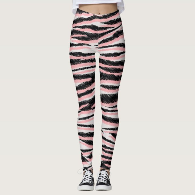 Abstrakt Djurskal Sömlös utskrift Leggings (Framsida)