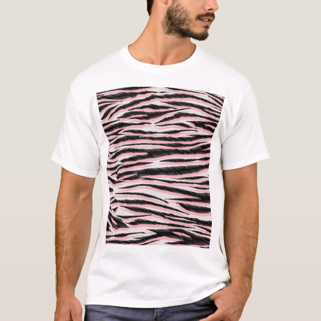 Abstrakt Djurskal Sömlös utskrift T Shirt (Framsida)