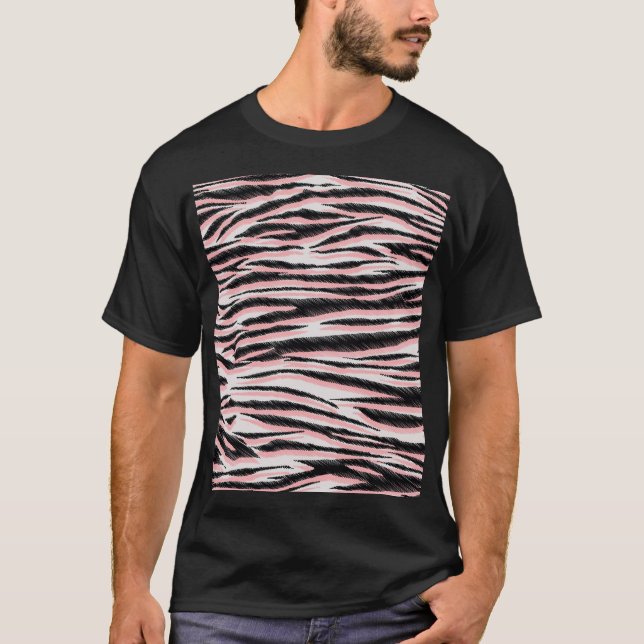 Abstrakt Djurskal Sömlös utskrift T Shirt (Framsida)