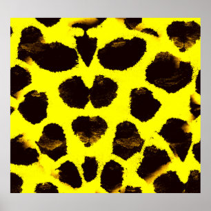 Abstrakt Djurutskrift Leopard Vattenfärg Poster