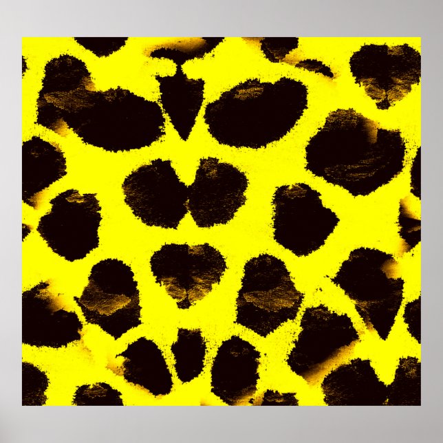 Abstrakt Djurutskrift Leopard Vattenfärg Poster (Framsidan)
