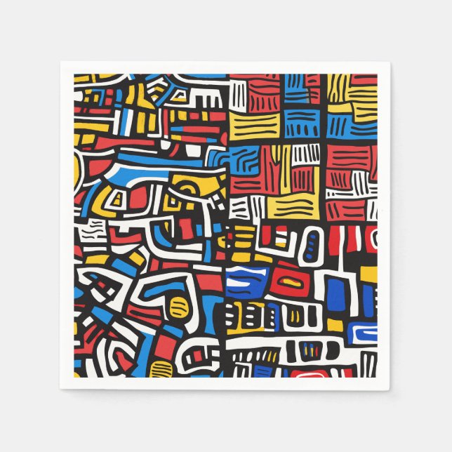 abstrakt Dodle modern Pappersservett (Framsidan)