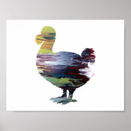 Abstrakt Dodo silhouette Poster