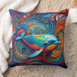 ABSTRAKT DOLPHIN CUSHION KUDDE