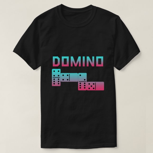 Abstrakt Domino Tile Board-spel T Shirt (Design framsida)