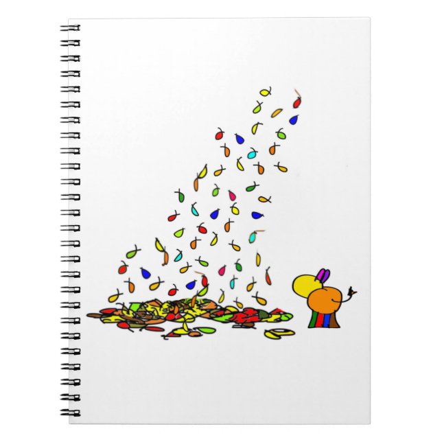 abstrakt donkey och löv anteckningsbok (Framsidan)