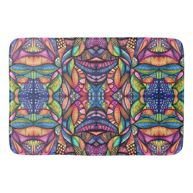 Abstrakt doodle badrumsmatta (Framsidan)