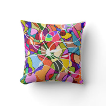 Abstrakt Doodle Design Dekorativ kudde