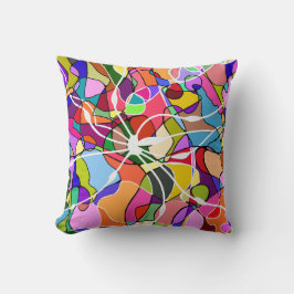 Abstrakt Doodle Design Dekorativ kudde