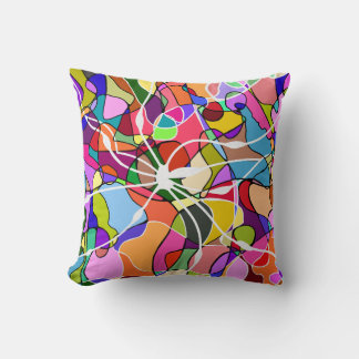 Abstrakt Doodle Design Dekorativ kudde