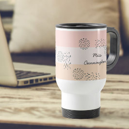 Abstrakt Doodle Färg Block Peach Ivory Gult Resemugg