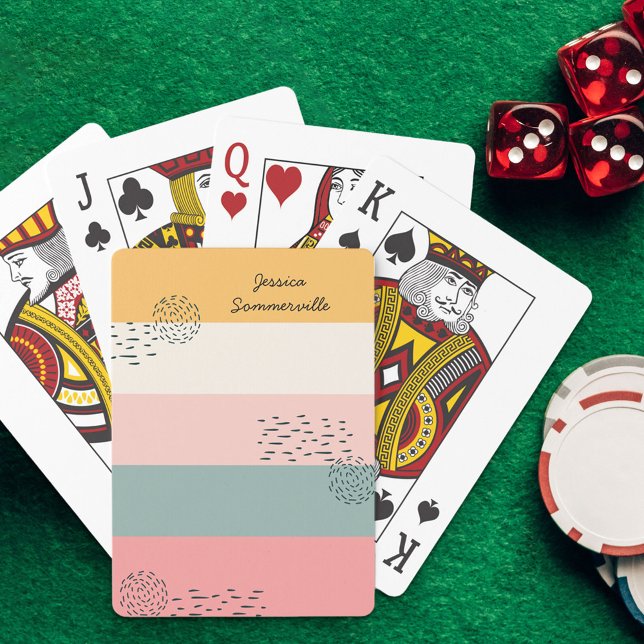Abstrakt Doodle Färg Block Rand Personlig Casinokort (Skapare uppladdad)
