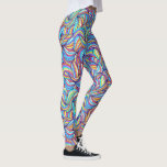 Abstrakt Doodle Swirl Mönster, Roligt Leggings<br><div class="desc">Toppen roligt som innehåller en färgstark abstrakt doodle-snurrande mönster. Perfekt för en nattsträcka,  konsert,  festival,  yoga workout eller vardaglig bära.</div>