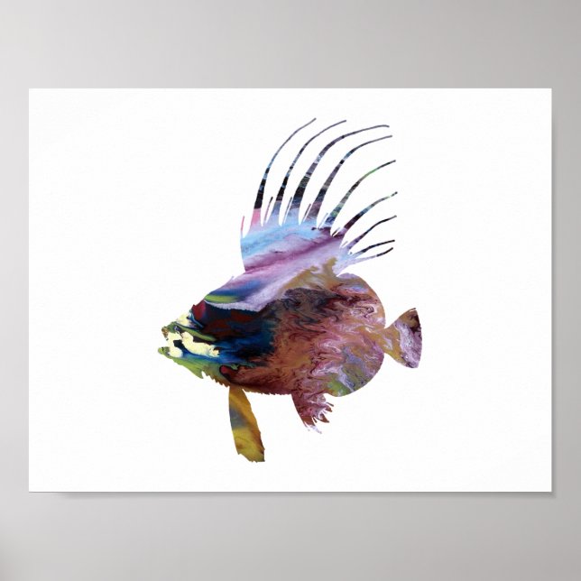 Abstrakt Dory fish silhouette Poster (Framsidan)