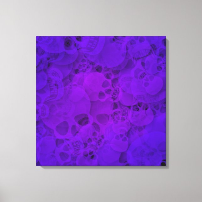 Abstrakt Döskallars Premium Wrapped Canvas (Framsida)