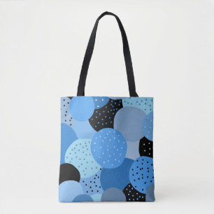 Abstrakt Dotty Blue Circles Tygkasse