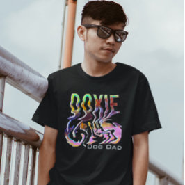 Abstrakt Doxie Hund Neon Grunge T Shirt