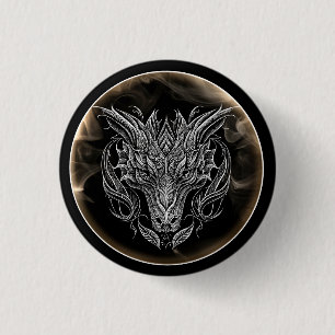 Abstrakt Dragon Head i Aesthetic Button Knapp