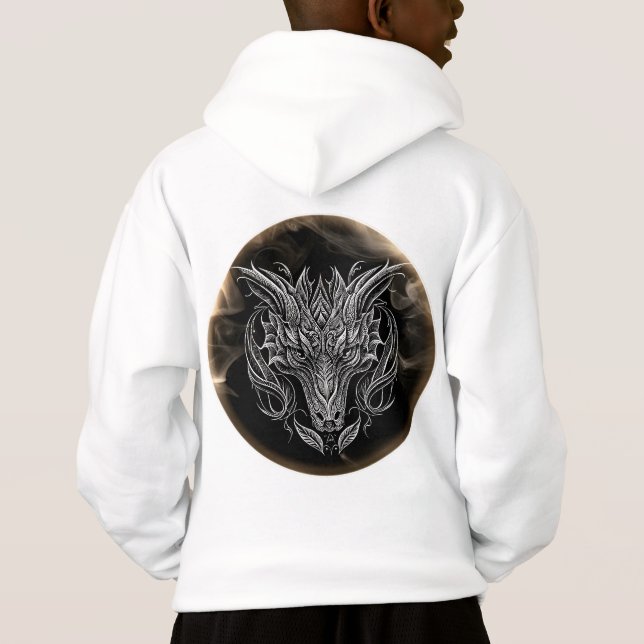 Abstrakt Dragon Head i Aesthetic T Shirt (Baksida)