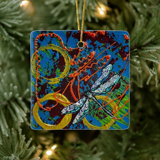 Abstrakt Dragonfly Ornament (Träd)