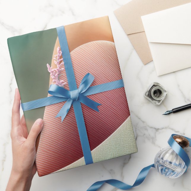 Abstrakt draperi med pastellfärgad gradientflöde presentpapper (Gifting)