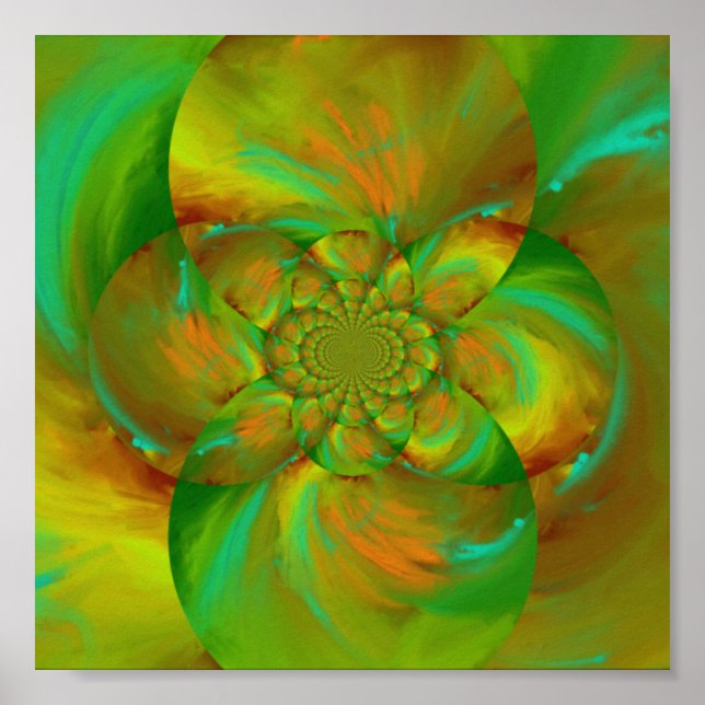 Abstrakt Dreamo trippy modern art Poster (Framsidan)