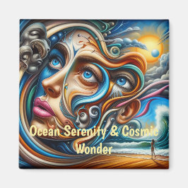 Abstrakt Dreamscape Ocean Serenity & Cosmic  Magnet