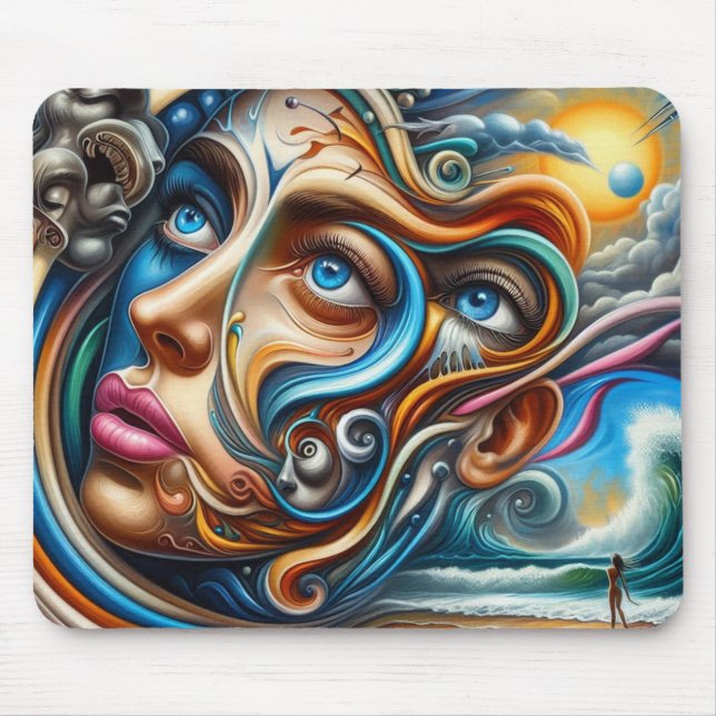 Abstrakt Dreamscape Ocean Serenity & Cosmic  Musmatta (Framsidan)