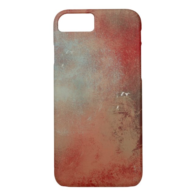 Abstrakt Dreamy Red Teal Cream Art Case-Mate iPhone Skal (Baksida)