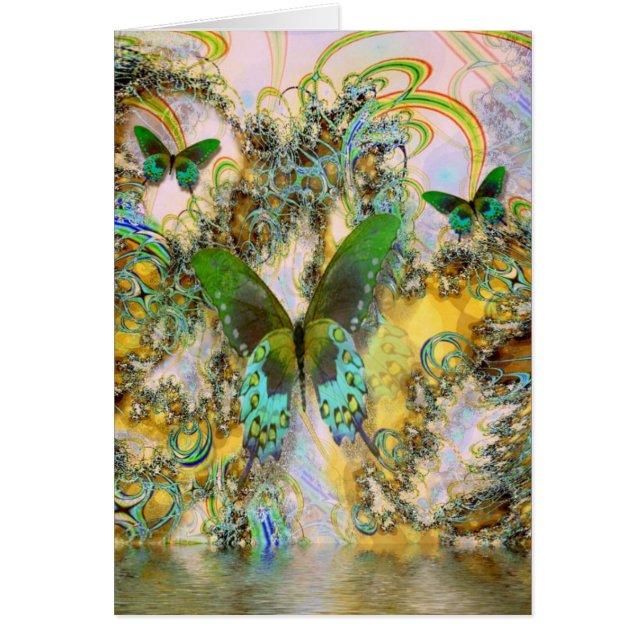 Abstrakt dröja sig kvar hälsningskort (Framsidan)