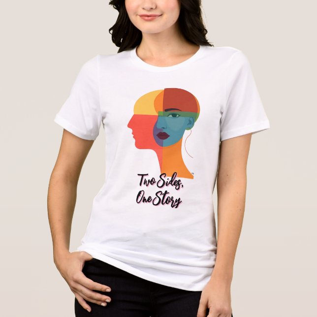 Abstrakt Dual Ansikte Art T Shirt (Framsida)