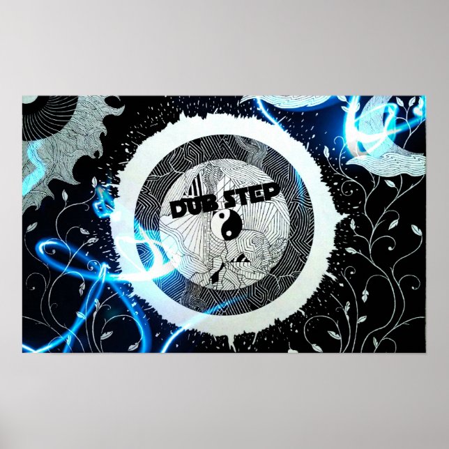 Abstrakt Dubstep-Dub för högtalare Poster (Framsidan)