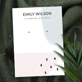 ABSTRAKT  DUSKY BLUE STUD EARRING VISNING VISITKORT