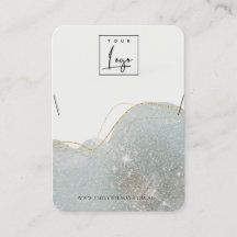 Abstrakt Dusky Grått Glitter Shiny Necklace Visnin