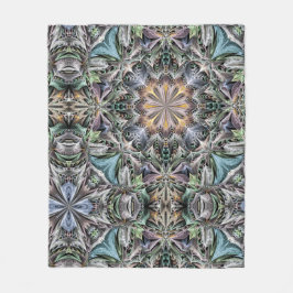 Abstrakt Dusty Succulent Garden Rosette Mönster Fleecefilt