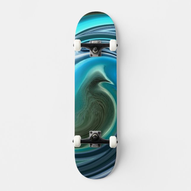 Abstrakt duva i vattenskateboard skateboard bräda 20 cm (Framsida)