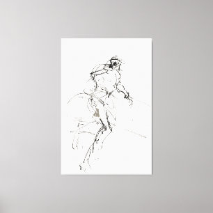 Abstrakt Dynamic Figur Sketch - Canvastryck