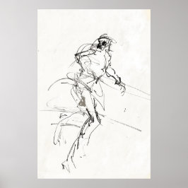 Abstrakt Dynamic Figur Sketch - Poster