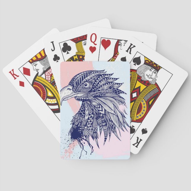 Abstrakt Eagle Casinokort (Baksidan)