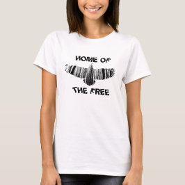 Abstrakt Eagle Träd Silhouettes Home of the Free T Shirt