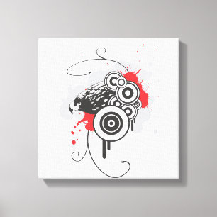 Abstrakt Eagle Wrapped Canvas