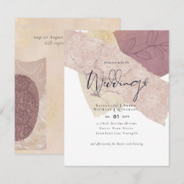 Abstrakt Earth Guld bröllopsinbjudan Bjud in låga  Inbjudningar