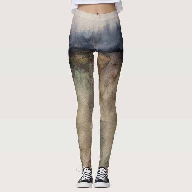 Abstrakt Earth Leggings (Framsida)