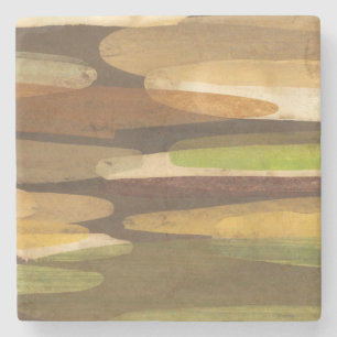Abstrakt Earth Tone Landskap Stenunderlägg