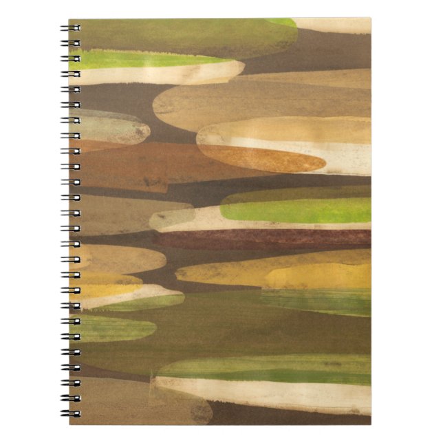Abstrakt Earth Tone Ligcape Anteckningsbok (Framsidan)