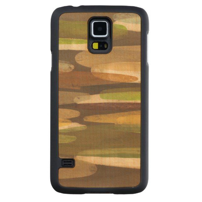 Abstrakt Earth Tone Ligcape Carved Lönn Galaxy S5 Slim Skal (Baksidan)