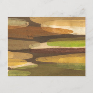 Abstrakt Earth Tone Ligcape Vykort