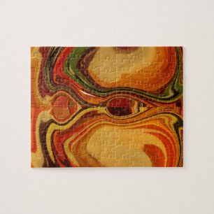 Abstrakt Earth Tone Swirl Art-utskrift Pussel