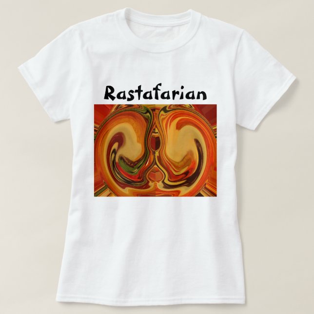 Abstrakt Earth Tone Swirl Art-utskrift Tee (Design framsida)